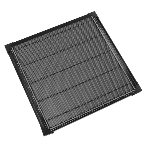 Tabla De Trabajo Láser, Plataforma De Corte De Láser Negro De aleación De Aluminio Resistente A Roya Profesional Con 2 Clips Largos Para Grabar