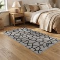 thumbnail image 2 of ODIKA 5'x7' Gray Black Geometric Charcoal Design Washable Area Rug Modern Abstract Pattern with Bold Lines for Small Living Room, Bedroom, Easy Care, Non-Shedding, Pet Friendly, 2 of 7