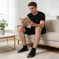 thumbnail image 6 of FREEYOKA Mens 6 Pairs Athletic Ankle Socks Men's Breathable Low Cut Socks,BLACK, 6 of 6