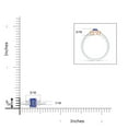 thumbnail image 4 of Angara Natural 0.6 Ct. Tanzanite with Diamond Classic Ring in 14K White & Rose Gold for Women (Ring Size: 3), 4 of 9