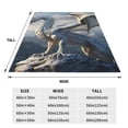 thumbnail image 3 of Bingfone Mountain White Dragon Print Flannel Fleece Blanket Throw Blanket for Bed,Sofa,Couch,Travel,Camping(60"x50" ), 3 of 8