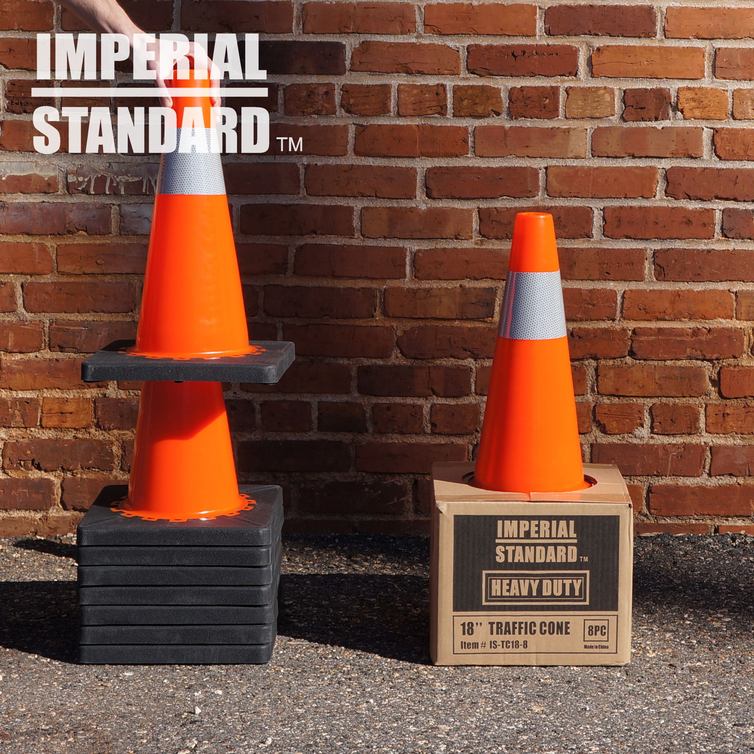 16 pack Parking Cones Safety Cones Road Cones Construction Cones Street Cone Traffic Cones 18 Orange Cones with 2 Reflective Collars