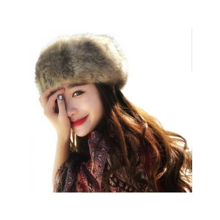 - Nicesee Women Girl Winter Warm Faux Fur Headband Loop Hat
