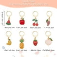 thumbnail image 2 of Colorful 32 Pcs Fruit Stitch Markers Alloy Enamel Crochet Stitch Marker Charms with Locking Stainless Steel Clasp for Crochet Weaving Sewing Accessories Jewelry Making, 2 of 9