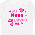 thumbnail image 4 of Inktastic Valentine's Day My Nana Loves Me Hearts and Lips Boys or Girls Long Sleeve Toddler T-Shirt, 4 of 5