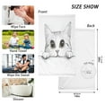 thumbnail image 6 of Yayeee 100% Cotton Hand Towels for Bathroom 16" x 28" Soft Absorbent Kitchen Towel, White Cat, 6 of 7