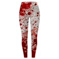 thumbnail image 3 of MKLEKYY leggins deportivos mujer Pantalones de Yoga estampados rojos informales para mujer Leggings, 3 of 3