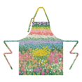 thumbnail image 2 of Pioneer Flower Floral Print Pattern Apron-Garden Aprons for Women with Pockets-Cotton Linen Waterproof Kitchen Cooking Gardening Aprons Adjustable for Kitchen,Cooking,BBQ and Salon 33x27 Inch, 2 of 7