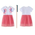 thumbnail image 6 of Emy Dola Toddler Girl's Casual Short Sleeve Tutu Skater Princess Tulle Dress 2-7T Kids Easter Party Dresses - 1Pcs Sunflower, 6 of 6