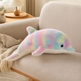 thumbnail image 4 of Colorful Dolphin Stuffed Animal 20 Inch Soft Plush Pillow Cute Cuddly Doll Decorative Toy for Bedroom Sofa Photography Prop Gift, 4 of 7