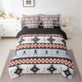 thumbnail image 2 of Baseball Bed in a Bag King Size Comforter Set 7 Pieces,Indian Tribe Arrow Aztec Bedding Set Western Geometric Sheet Set with Comforter,Softball Sports Ball Game Bed Set, 2 of 5