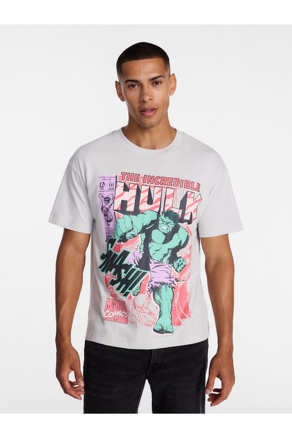 Comics Men's and Big Men's Hulk Smash Graphic Tee, Sizes S-3XL