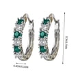 thumbnail image 3 of Fiudx Pendientes de Diamantes Huecos, Deslumbrante Diseño con Incrustaciones de Cristal, Exquisita Artesanía de Aleación, Estilo Elegante para Fiestas o Uso Diario, Perfectos para Mujeres a La Moda,, 3 of 6