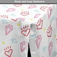 thumbnail image 4 of Romantic Dog Crate Cover, Abstract Diamond Forms Hearts and Triangles Girls Retro Love Triangle, Easy to Use Pet Kennel Cover Small Dogs Puppies Kittens, 7 Sizes, Pink Dark Coral White, by Ambesonne, 4 of 6
