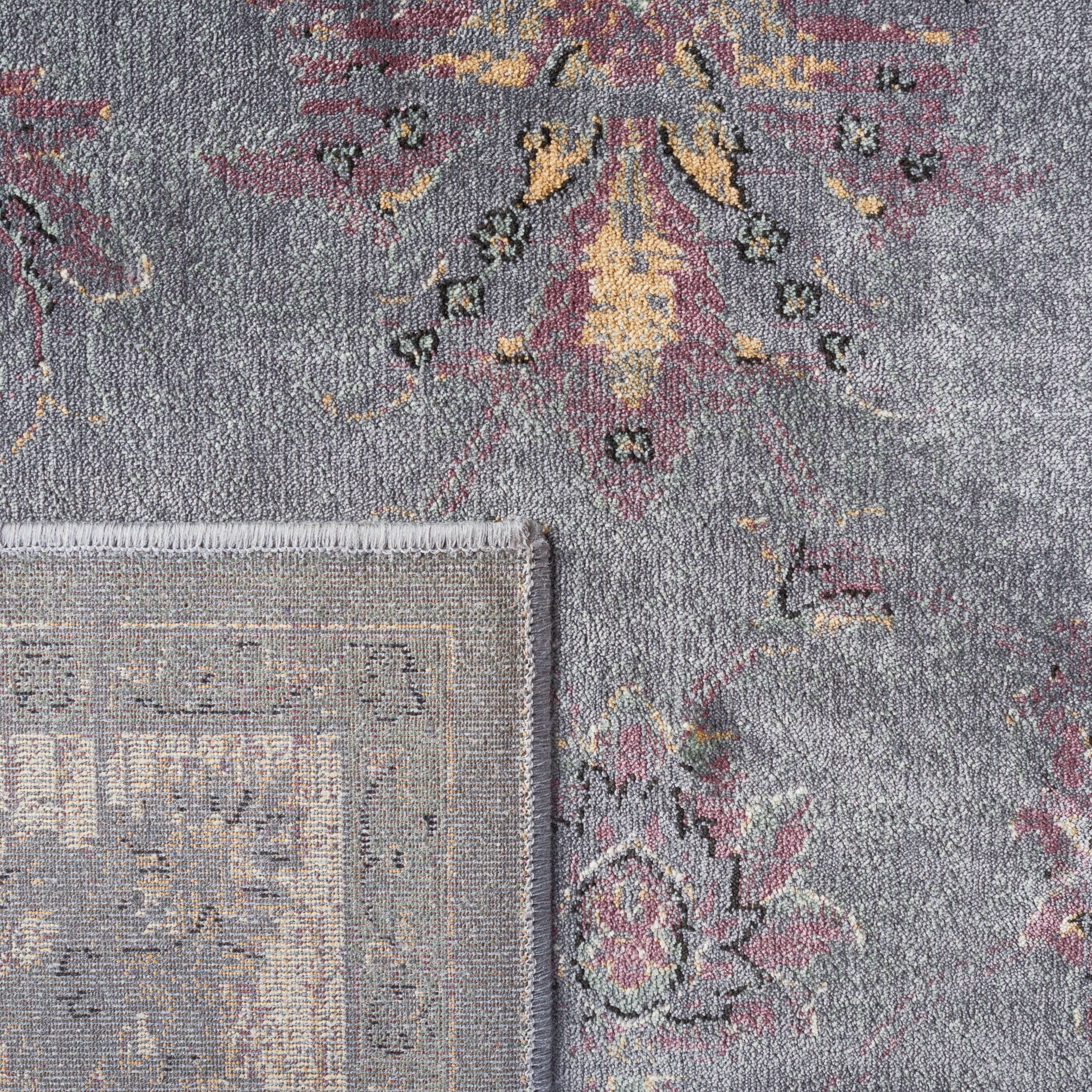 SAFAVIEH Vintage Jaxon Bordered Area Rug, Grey/Multi, 2'7" x 4'