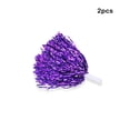 thumbnail image 4 of Yuarrent Paquete de 2 pompones de porristas, deportes escolares, Club, música, competición de baile, pompones de animadora, decoración de fiesta para Kits de decoración para fiestas Violeta Yuarrent HA071141-06, 4 of 6