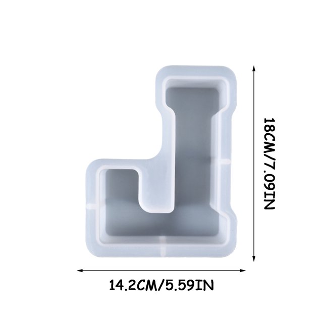 Agiferg DIY Crystal Glue Dropping Mold 26 Large Letter Table Jewelry Silicone Mold