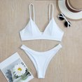 thumbnail image 4 of Bikini para mujer Split Color sólido Bikini para mujer Cómodo traje de baño elegante OAVQHLG3B Store  lin121212, 4 of 4