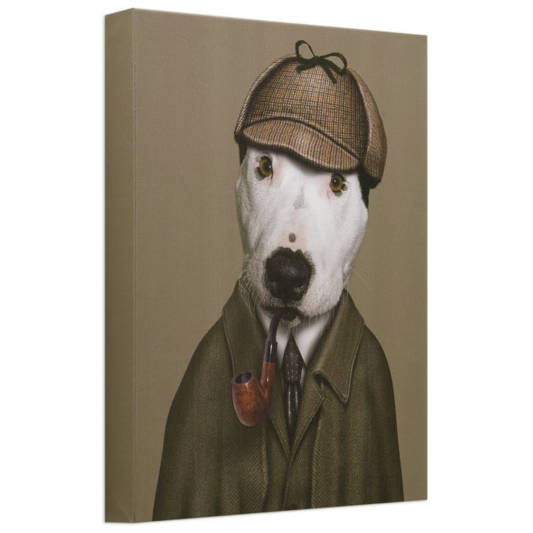 Empire Art Direct Pets Rock Detective Graphic Art on Wrapped Canvas Dog  Wall Art 