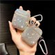 thumbnail image 2 of Estuche para Airpods NQ con purpurina funda protectora a prueba de golpes con mosquetón compatible con carga inalámbrica LED visible para Apple Airpods 2 1, 2 of 5