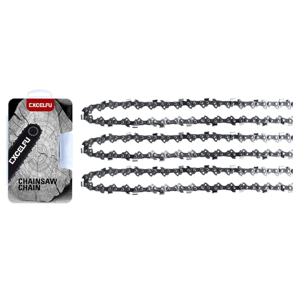 Cadena para motosierra EXCELFU 14" 3/8" LP .050" con 52 eslabones de tracción, paquete de 3