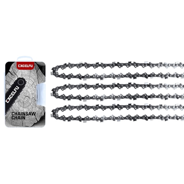 Cadena para motosierra EXCELFU 14" 3/8" LP .050" con 52 eslabones de tracción, paquete de 3