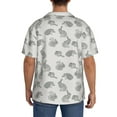 thumbnail image 3 of Pofeuu Hand Drawn Squirrel Print Mens Casual Short Sleeve Shirts Beach Summer Spread Collar Pocket Tops Men's Casual Short-sleeved Shirt-Medium, 3 of 5