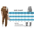thumbnail image 5 of MOSHU Womens Two Piece Outfits Short Sleeve Color Block Tops Long Pants with Drawstring Tracksuit Jogger Sets, 5 of 9