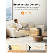 DREO Space Heaters for Home, Portable Heater with Remote, 70° Oscillation, 1-12h Timer, 1500W PTC Electric Heater with Thermostat for Inside, Office