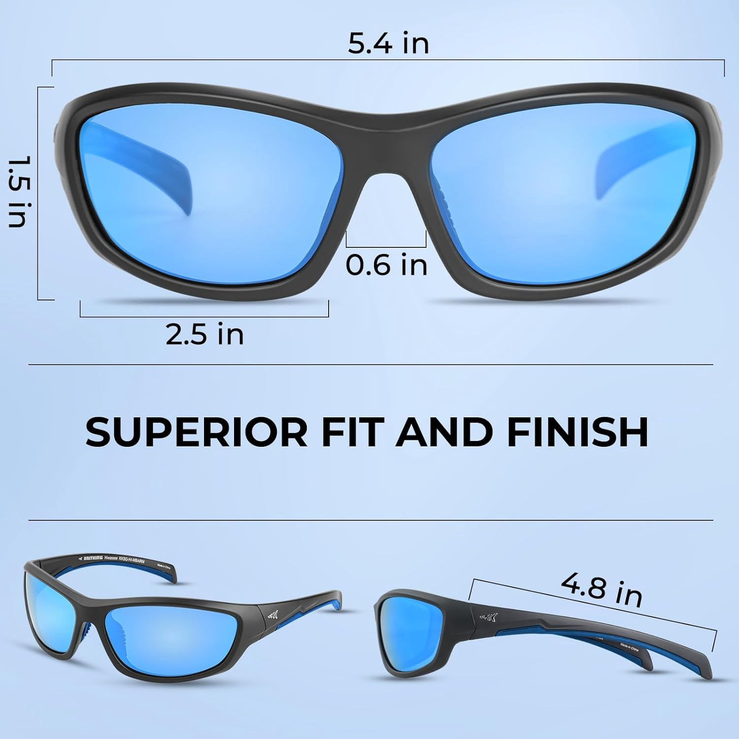 KastKing Hiwassee Polarized Wrap Sport Sunglasses for Men & Women