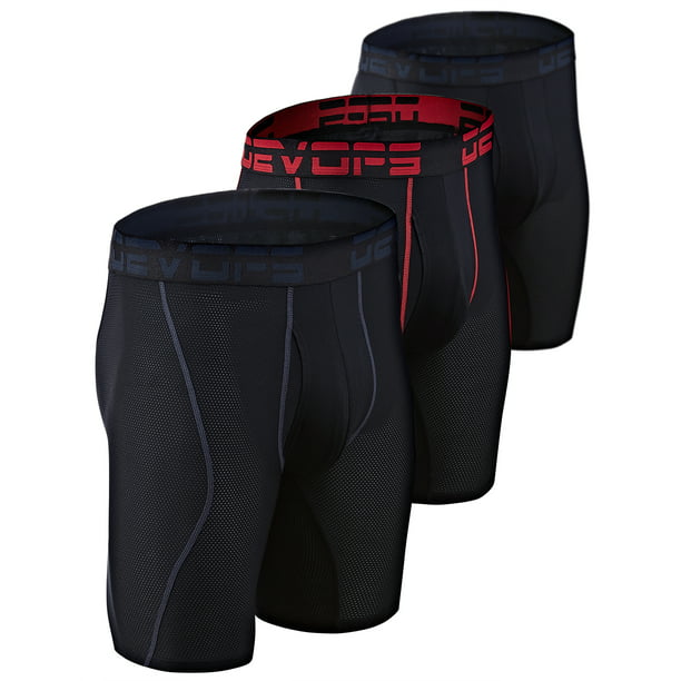 DEVOPS 3 Pack Men's Perfomance Cool Dry Mesh Underwear Boxer Trunk 9 ...