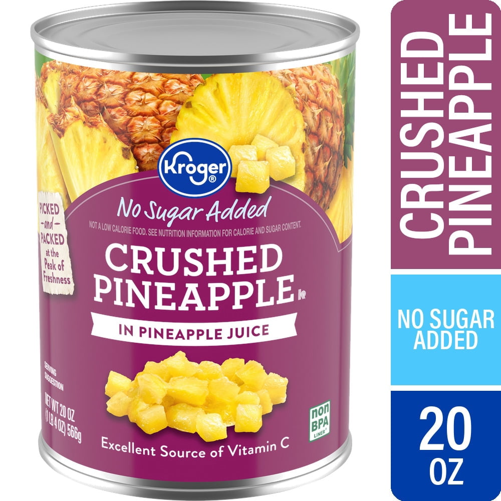 Kroger Canned Crushed Pineapple in Pineapple Juice 20 oz - 5 Pack