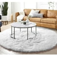 thumbnail image 3 of Sanmadrola Super Soft Fluffy Indoor Area Rugs 4x4 Feet, Fuzzy Rugs for Bedroom Living Room, Shaggy for Nursery Baby Room Kids Rugs, Furry Rug Shag Carpet for Boys Girls Dorm Room, 3 of 6