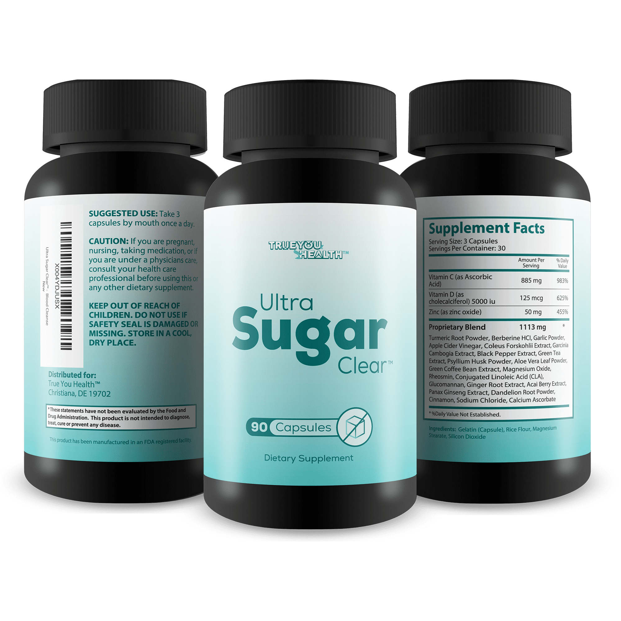Ultra Sugar Clear - Our Best Blood Cleanse Detox Supplement - Bloodflow Support Supplement - Healthy Circulation Support Supplement - Sugar Balance Supplement - Sugar Health Blood Cleansing Formula