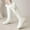 White, variant on YOUSNH Thick High Heel Sweet Tall Women's Boots Plush Cotton Boots Warm Snow Boots Womens Boots White 8.5