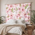 thumbnail image 3 of Pink Flowers Small Tapestry for Bedroom Wall Hanging Tapestry,Watercolor Spring Botanical Floral Leaves Ceiling Backdrop Tapestries Poster Blanket Wall Decor for Teens Room Living Room Dorm 23" x 28", 3 of 8