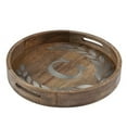 thumbnail image 6 of Gerson Heritage Collection Mango Wood Round Tray With Letter "K", 6 of 6