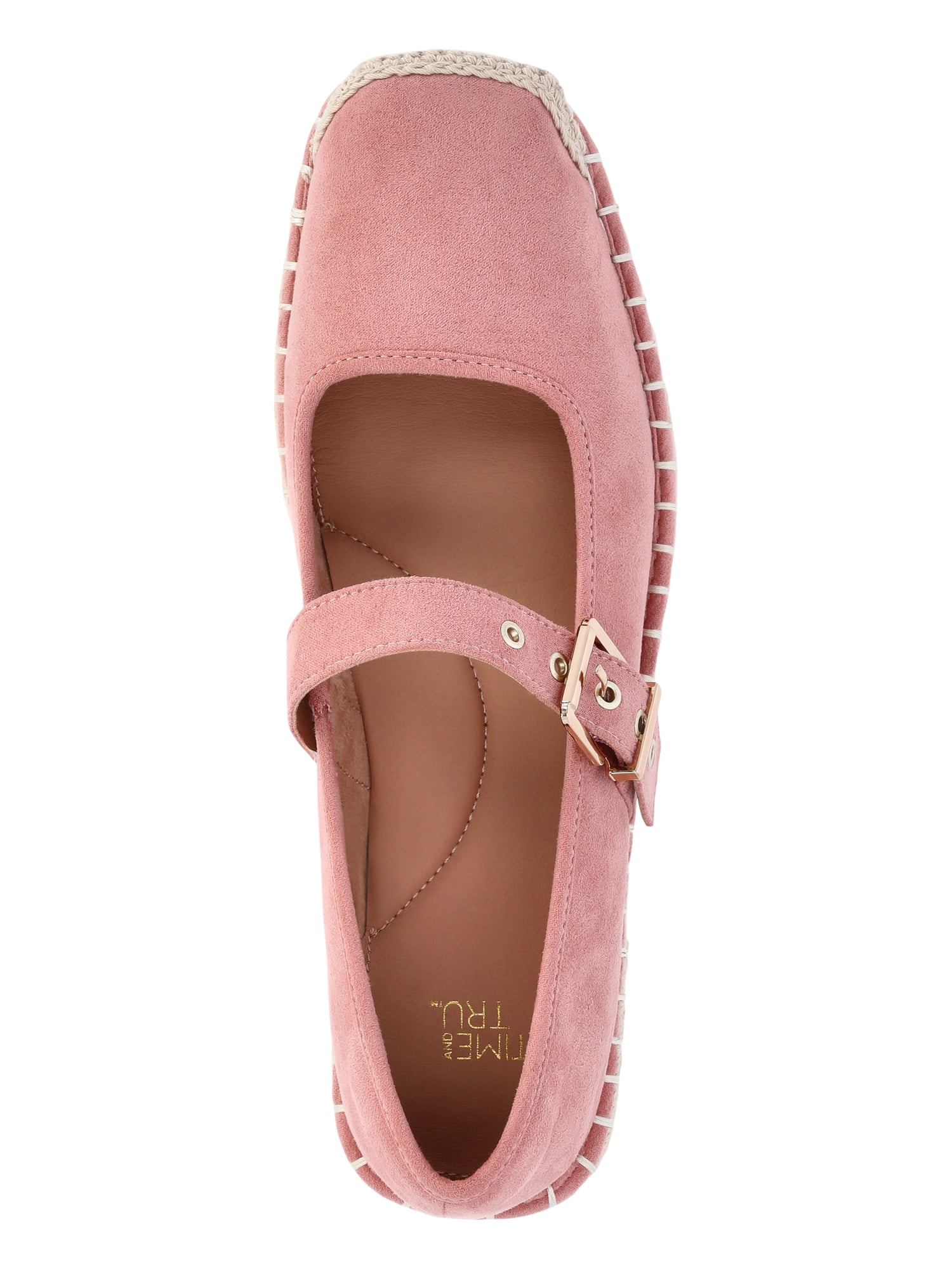 Time and Tru Women's Espadrille Mary Jane Flats