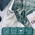 thumbnail image 5 of Football Throw Blanket for Team Fans Lovers, Green Football Gifts for Men Women, Team Colors Throw for Sofa Couch Bed Living Room 80"x60", 5 of 6