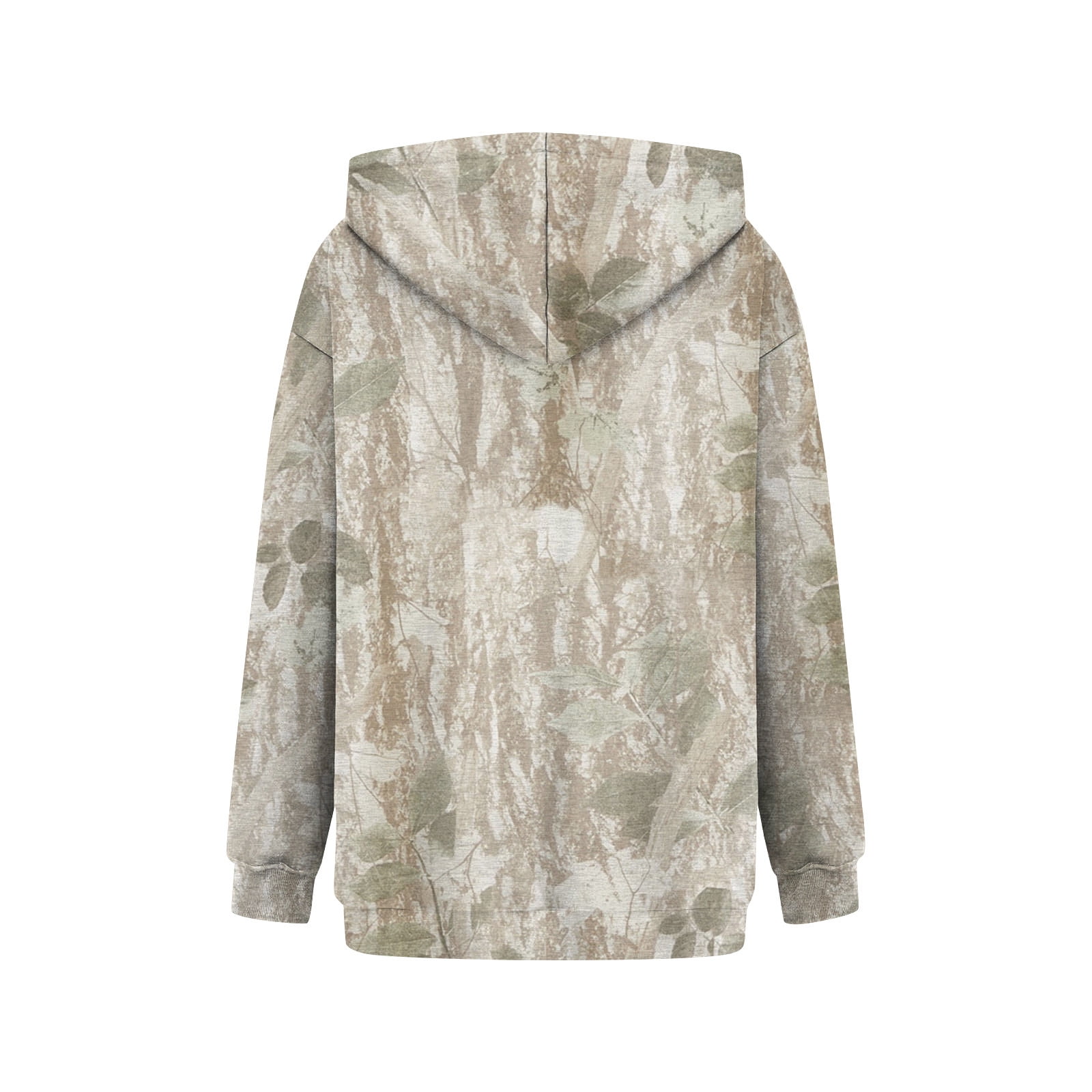 XDDLITP Women's Camo Hoodies Maple-Leaf Print Drop Shoulder XDDLITP Women's Camo Hoodies Maple-Leaf Print Drop Shoulder