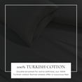 thumbnail image 2 of Great Bay Home Solid Flannel Sheet Set - 100% Turkish Cotton - Double Brushed - Queen, Black, 2 of 6