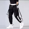 thumbnail image 2 of Hombre Streetwear Cintas Bolsillos Pantalón Cargo Harén Slim, 2 of 8