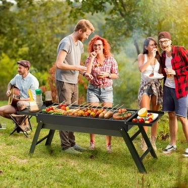 BAYUELSWU Portable Charcoal Grill, Folding BBQ Charcoal Grill, Outdoor Foldable Portable Barbecue Grills Suitable for Picnic Party Camping Hiking