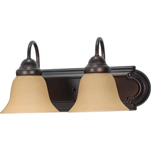 Nuvo 60-1264 - Ballerina  2 Light  18"  Vanity  w/ Champagne Linen Washed Glass