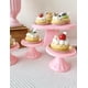thumbnail image 5 of Juego de 6 expositores de mesa de postre de plástico, 3 soportes para tartas de 9 pulgadas, 3 soportes para cupcakes Mnini de 4 pulgadas, bandeja para cupcakes, diseño versátil para cumpleaños, fiesta, 5 of 7