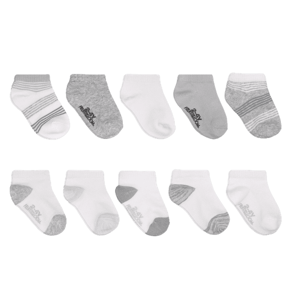 Fruit of the Loom Baby Girls' 10pk Low Cut Socks - 6-12M, White