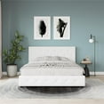 thumbnail image 3 of DHP Dakota Tufted Upholstered Storage Bed Frame, Full, White Faux Leather, 3 of 20