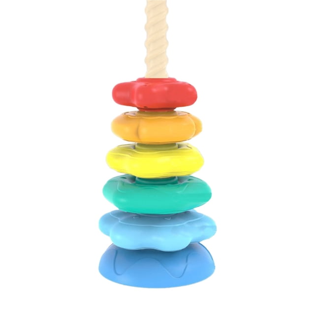 Jindong Rainbow Tower Stacking Toy for Infants Educational Toy for Babies 6 Months To 2 Years Fun and Interactive Learning Activity for Early Development