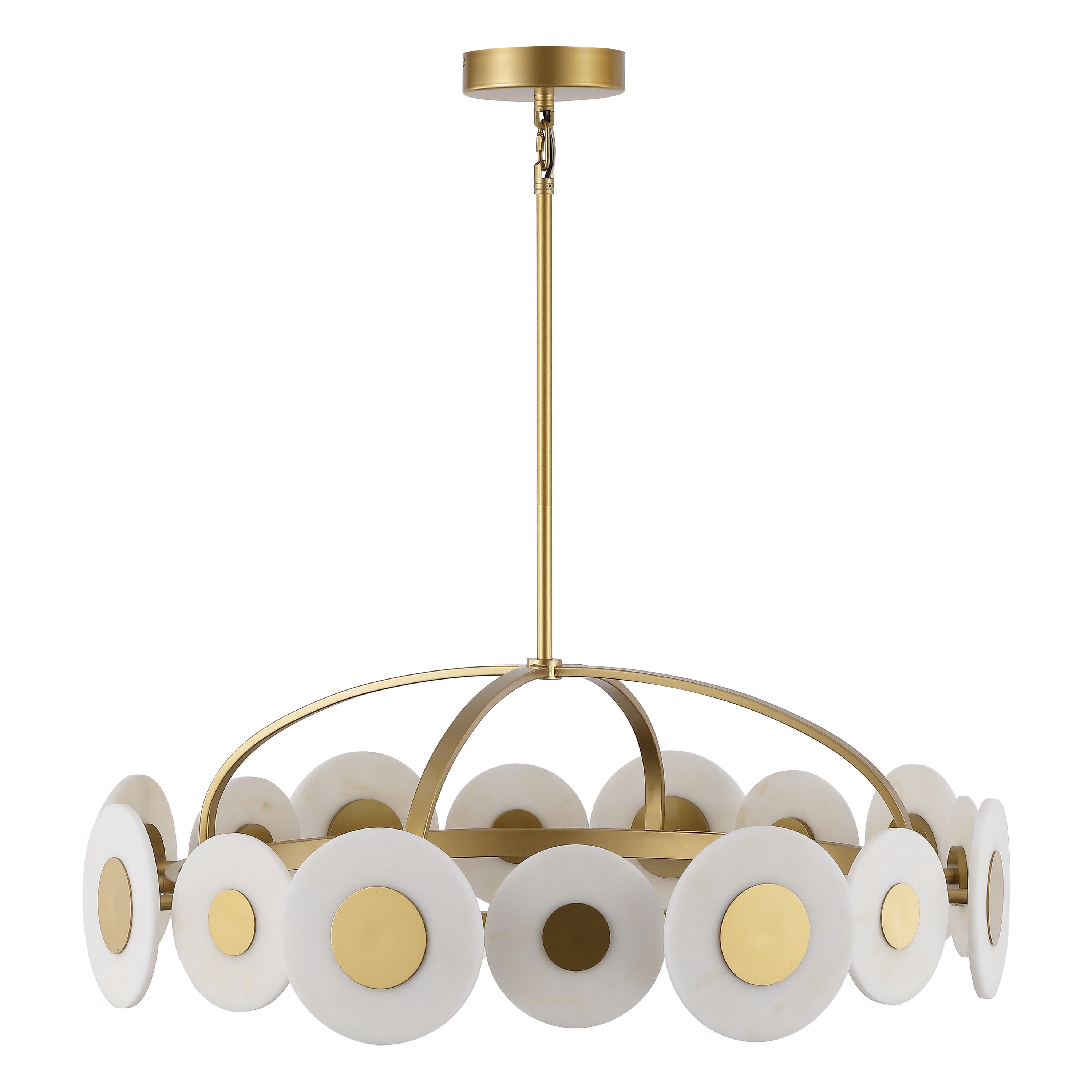 Safavieh Counture Keith Metal Chandelier, Gold/White