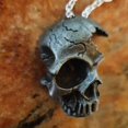 thumbnail image 3 of Gargantilla gótica punk de metal con colgante de medio esqueleto, collar de cadena, joyería de regalo, 3 of 5